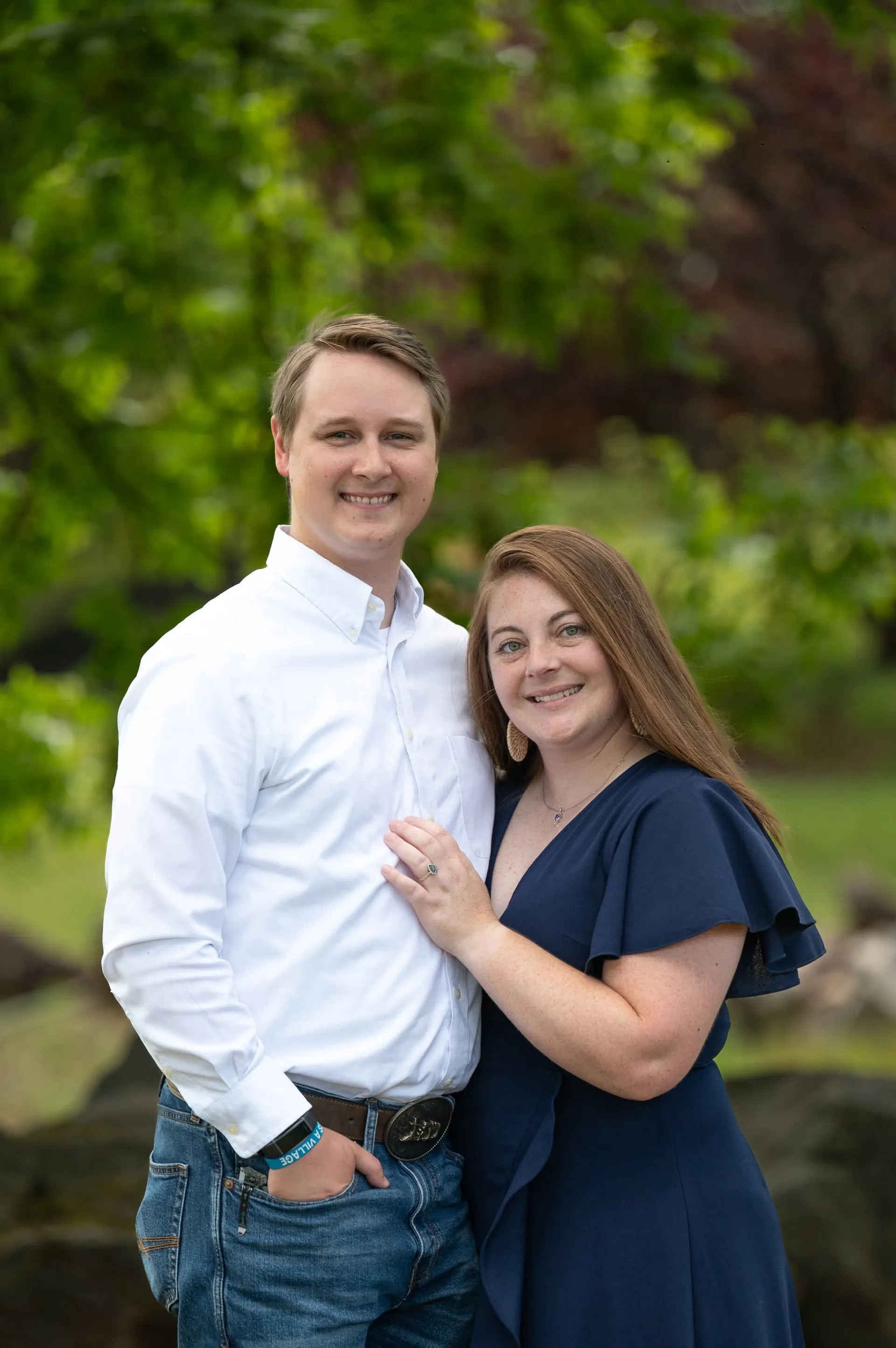 Sam Bellotte and his spouse outdoors